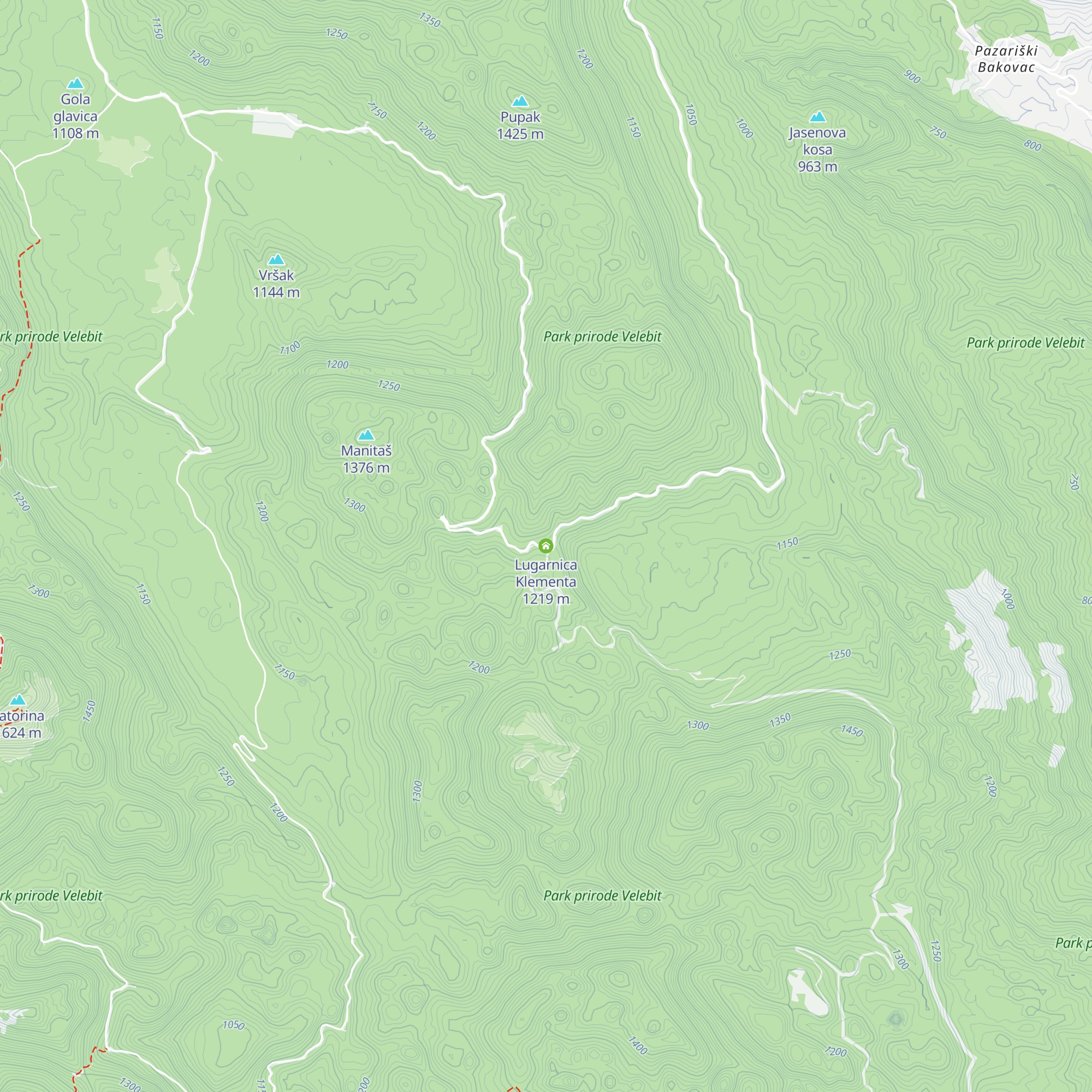 Lugarnica Klementa map