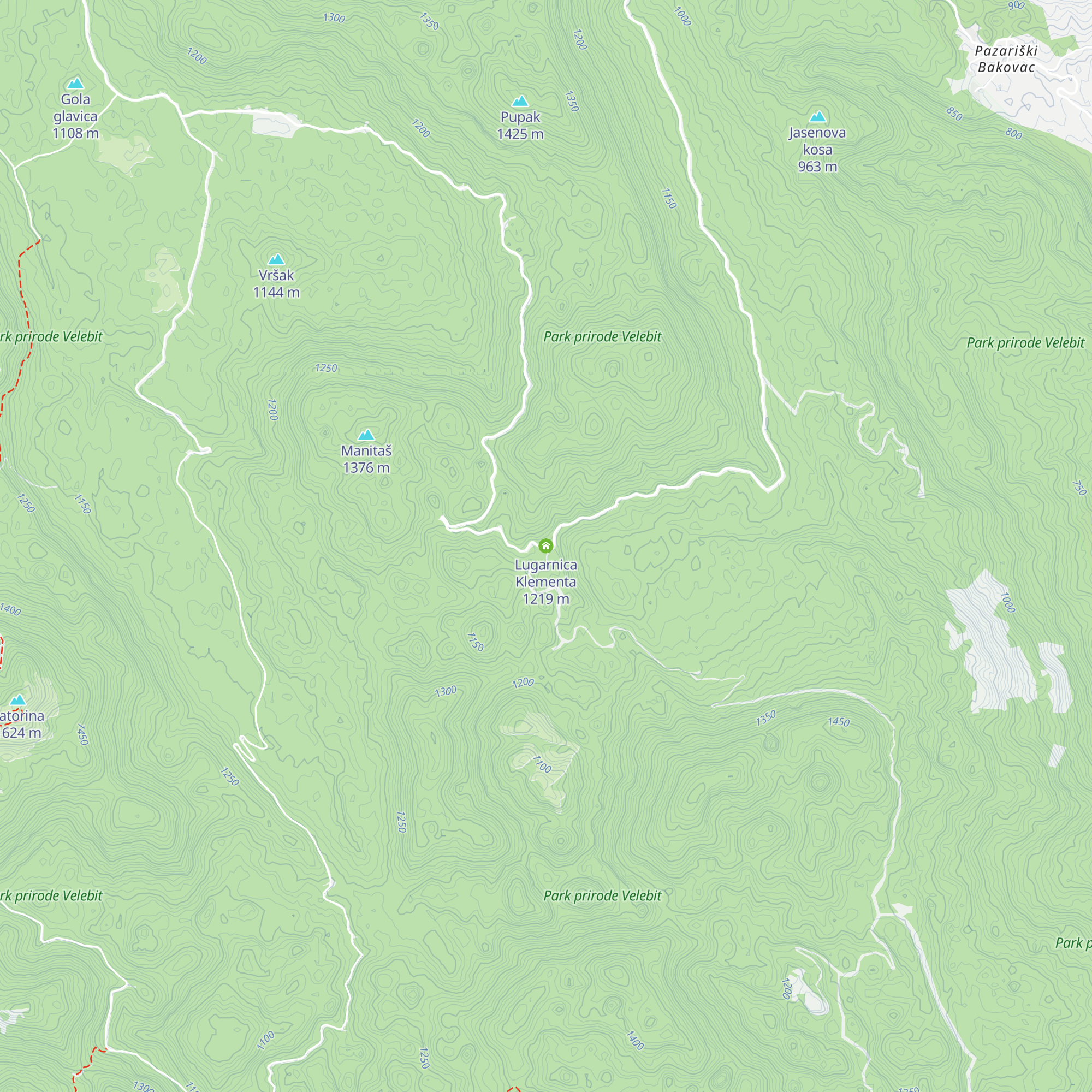 Lugarnica Klementa map