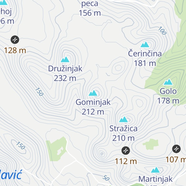 Map of Gominjak