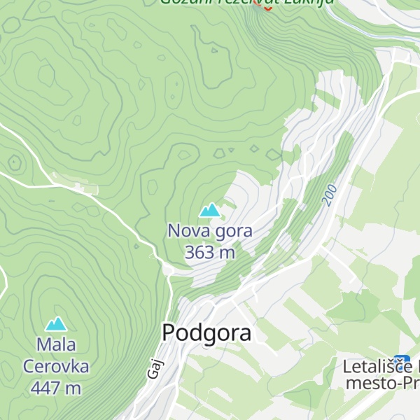 Map of Nova gora