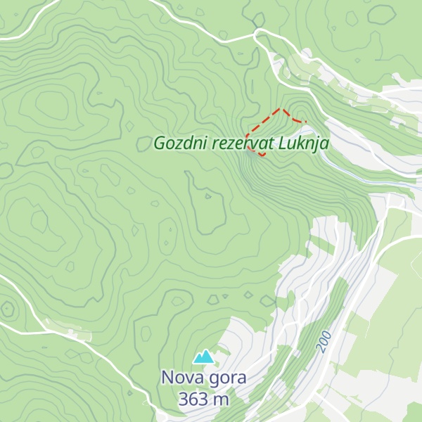 Map of Lukensjka gora