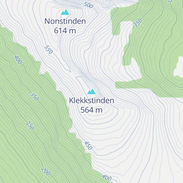Map of Klekkstinden