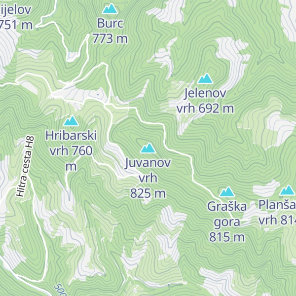 Map of Juvanov vrh