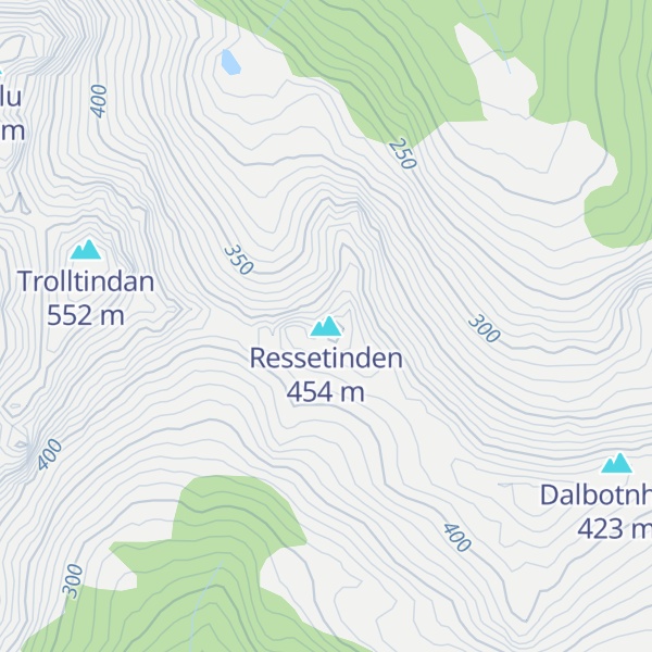 Map of Ressetinden