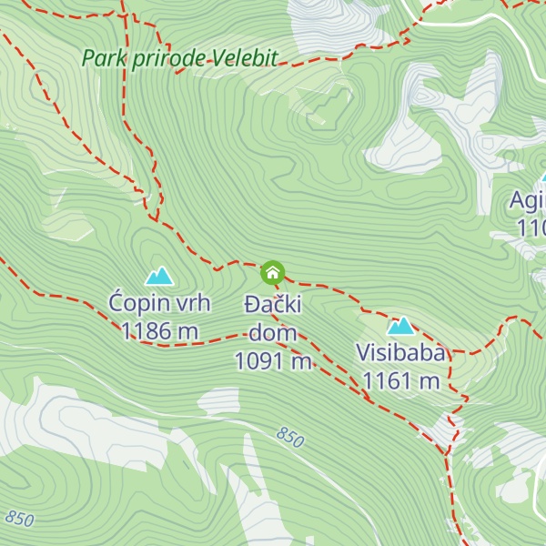 Map of Đački dom