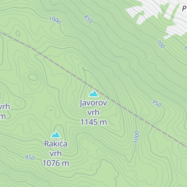 Map of Javorov vrh