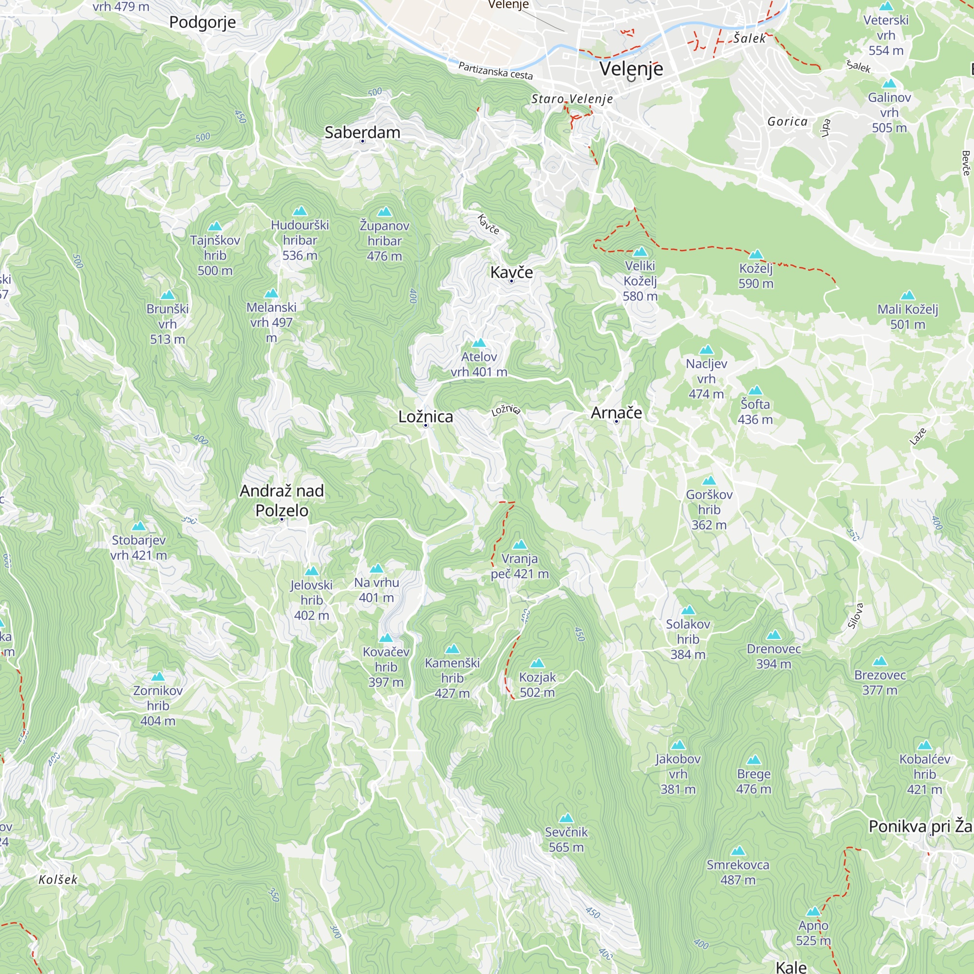 Otroci narave – Domačija Vranjek map