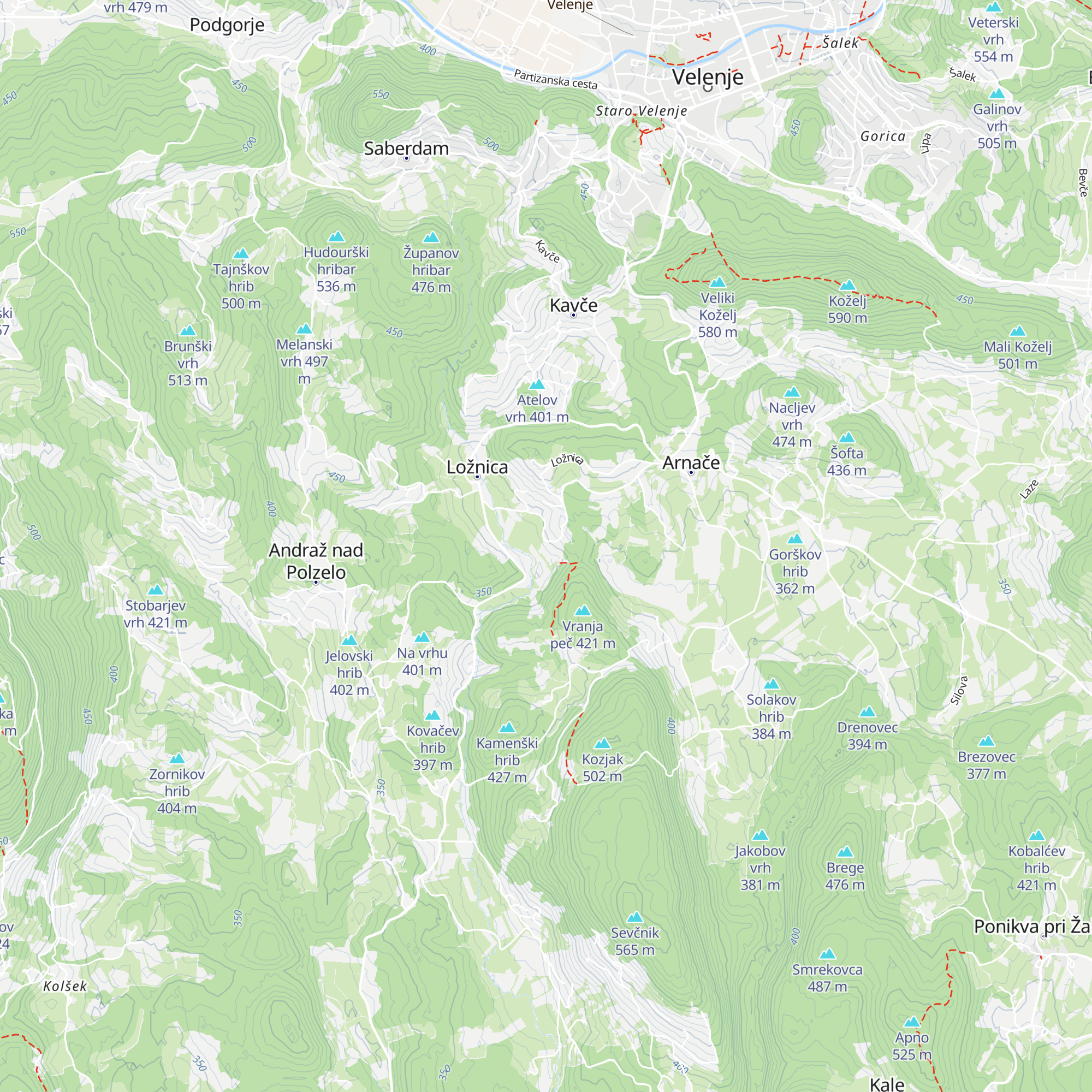 Otroci narave – Domačija Vranjek map