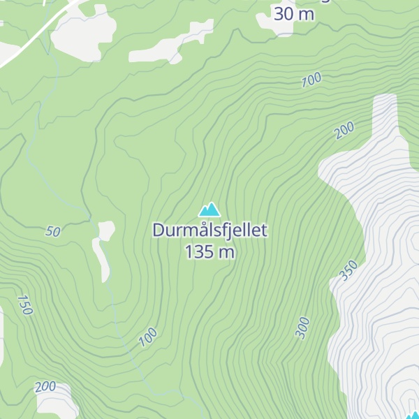 Map of Durmålsfjellet