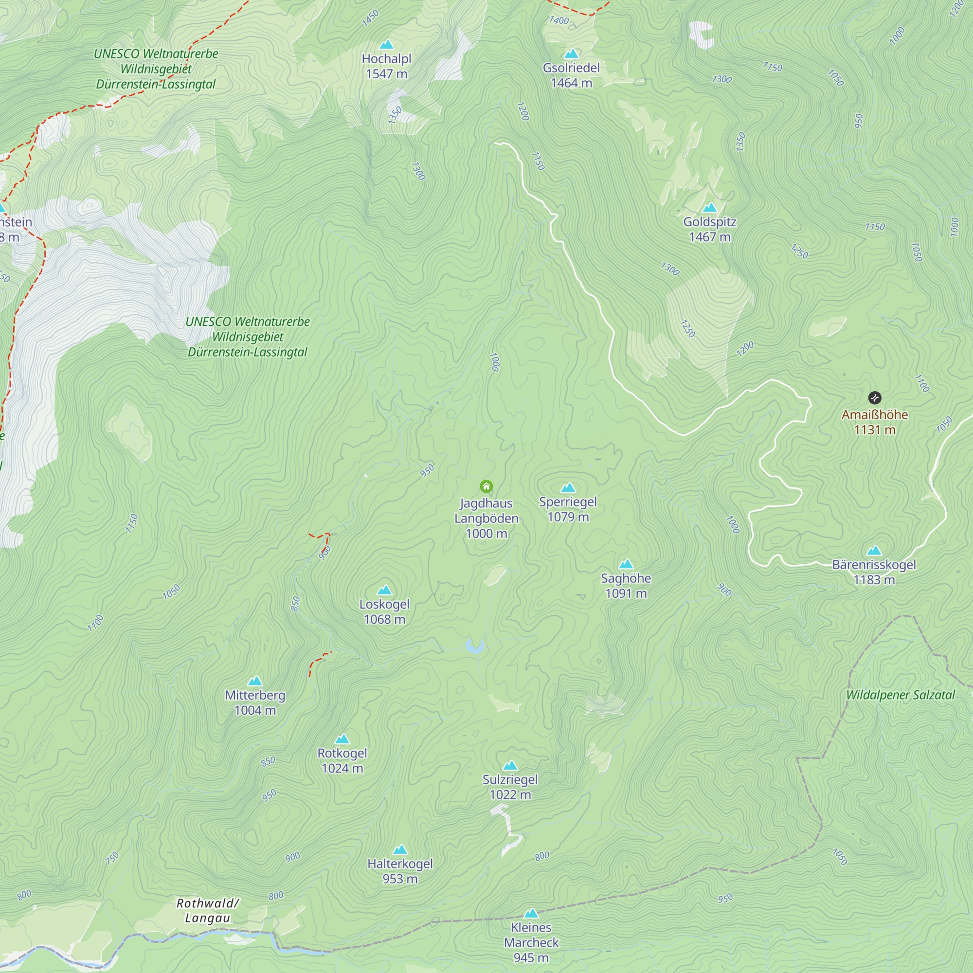 Jagdhaus Langböden map