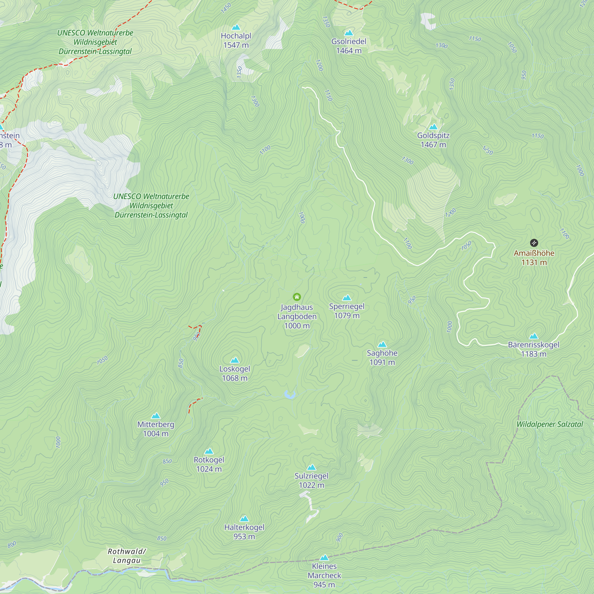 Jagdhaus Langböden map