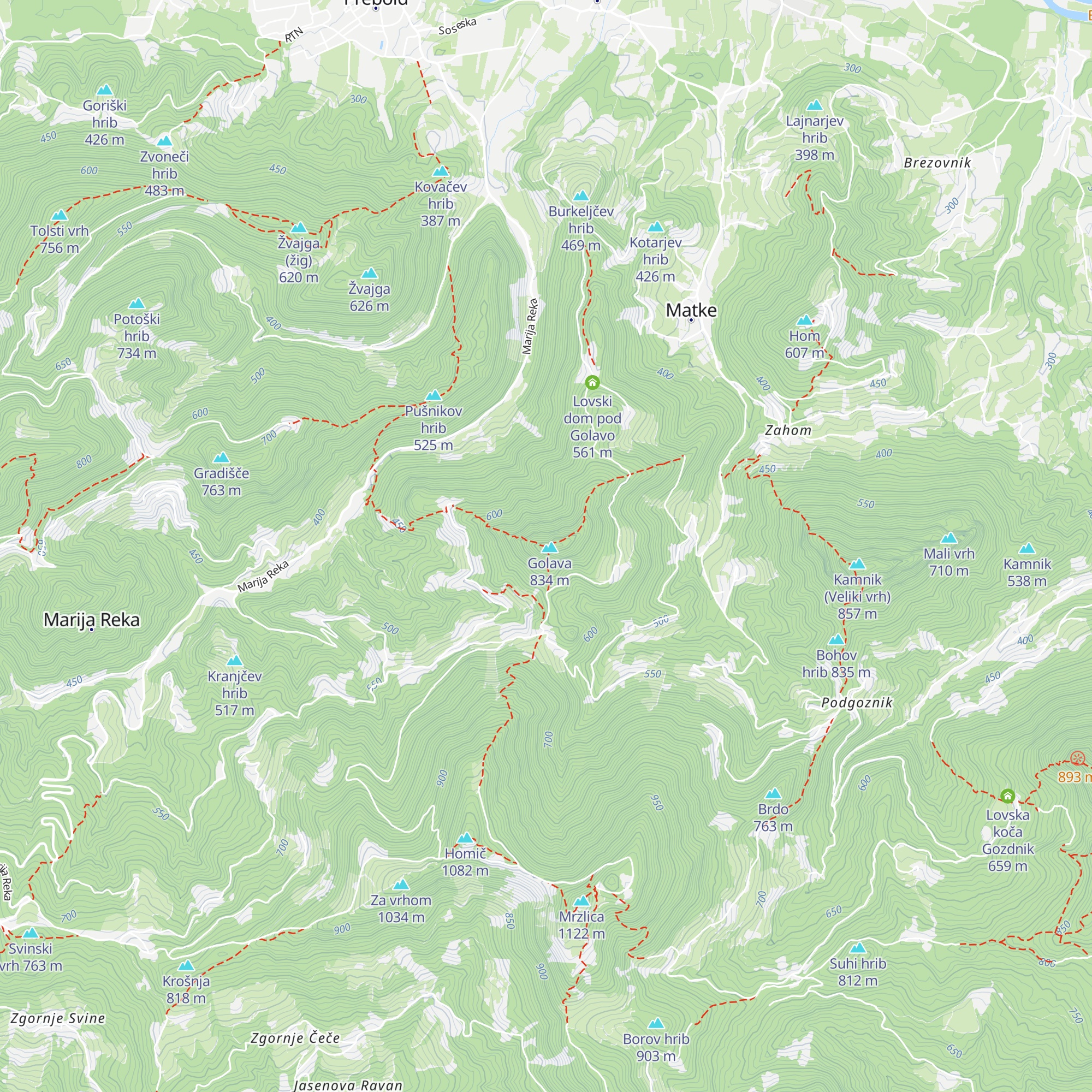 Blažev bivak na Golavi map