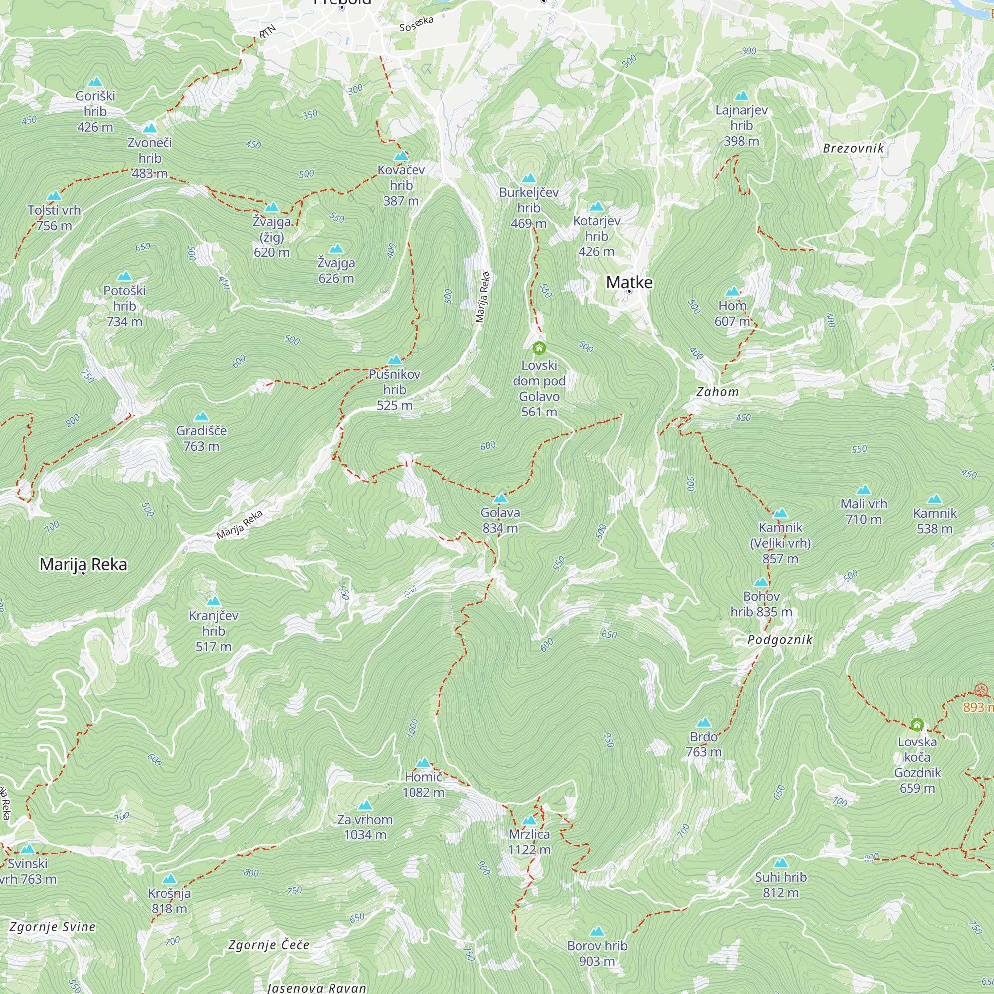 Blažev bivak na Golavi map