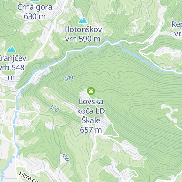Map of Lovska koča LD Škale