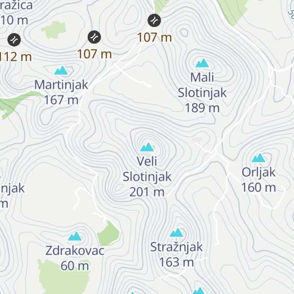 Map of Veli Slotinjak