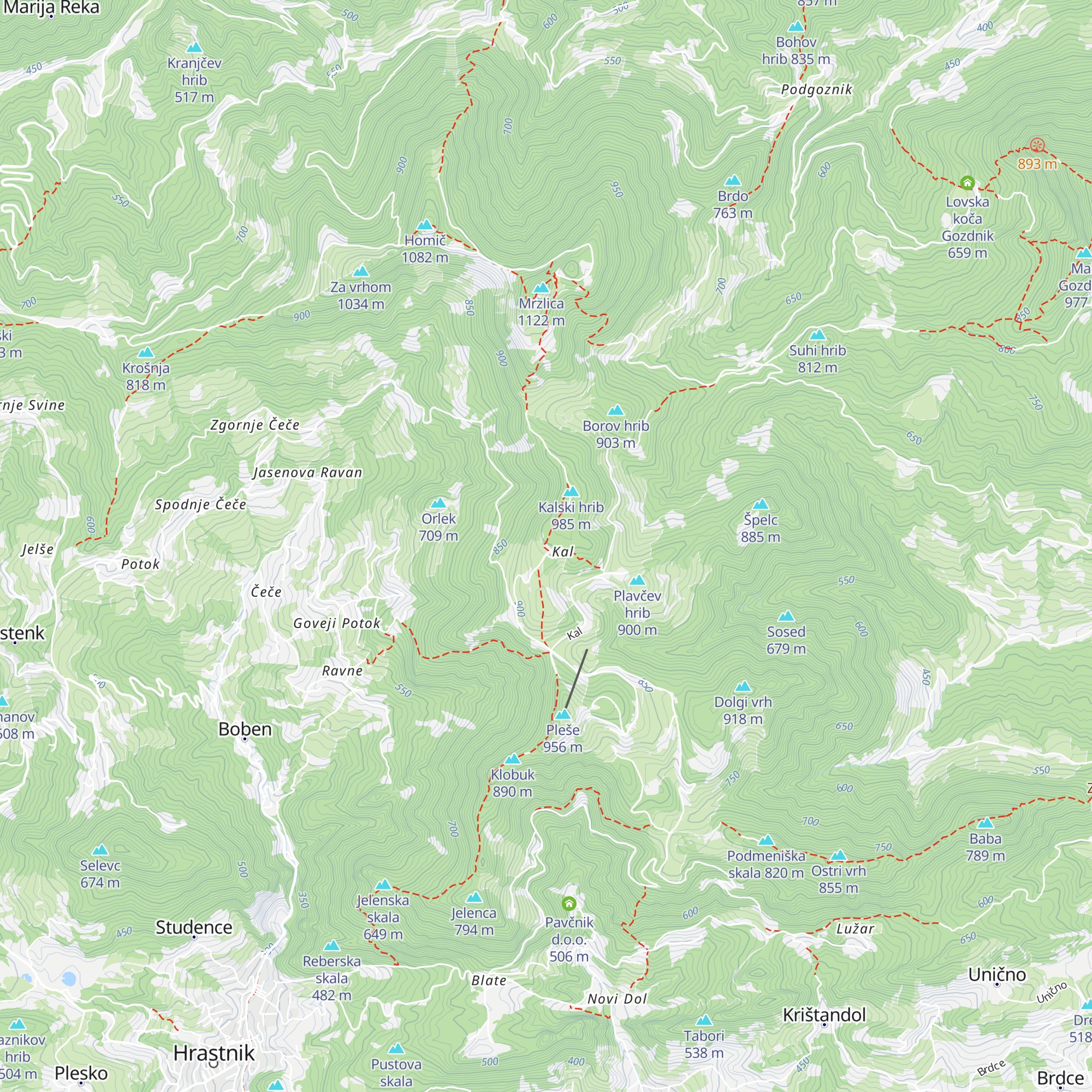Planinski rudarski dom na Kalu map