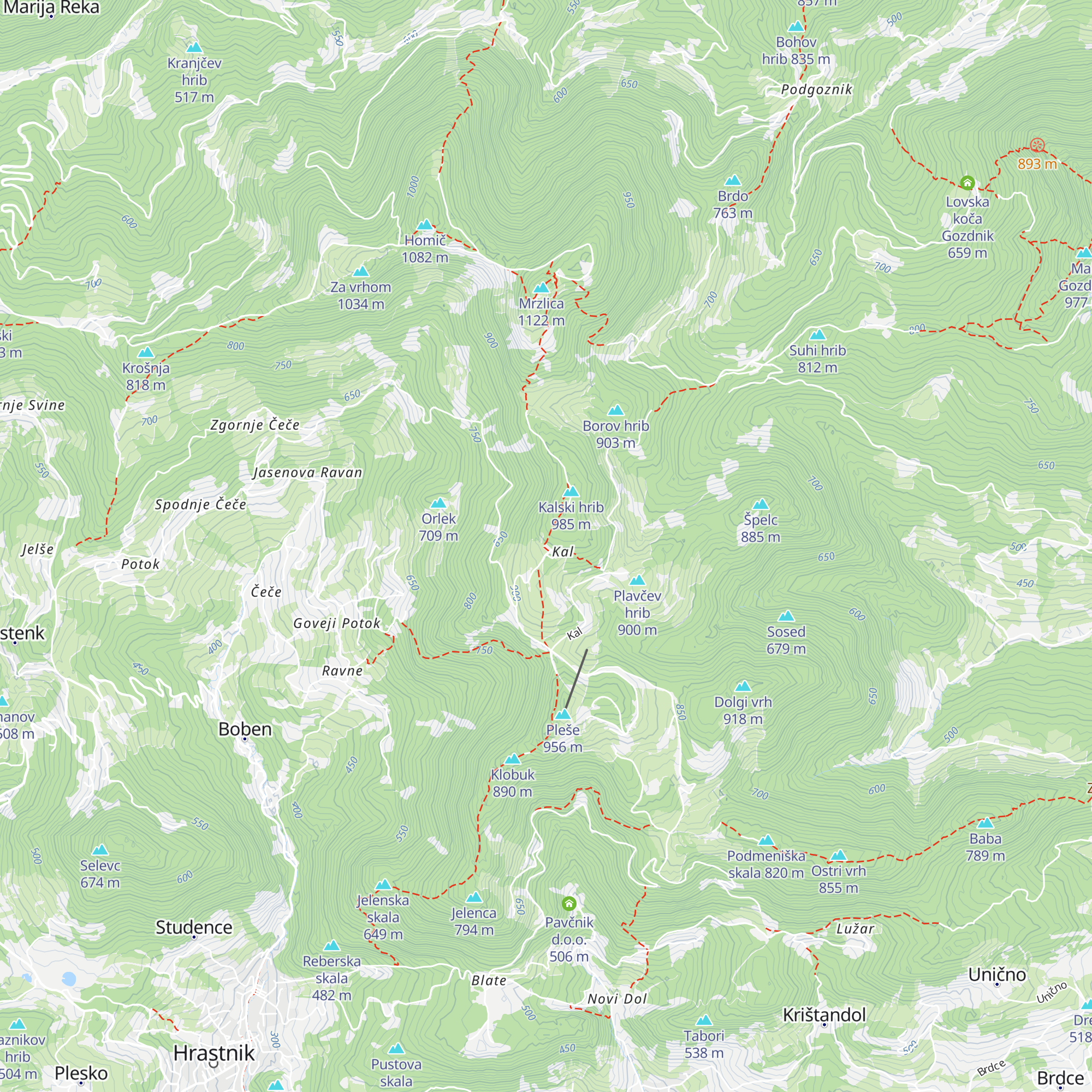 Planinski rudarski dom na Kalu map