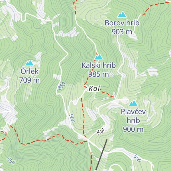 Map of Planinski rudarski dom na Kalu