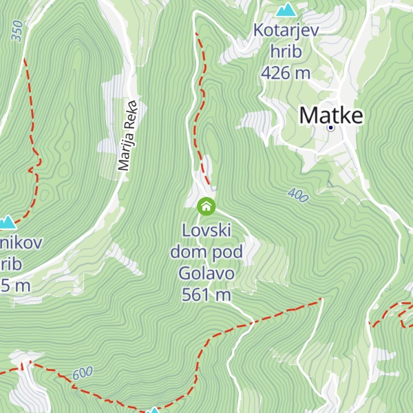 Map of Lovski dom pod Golavo