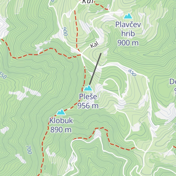 Map of Pleše