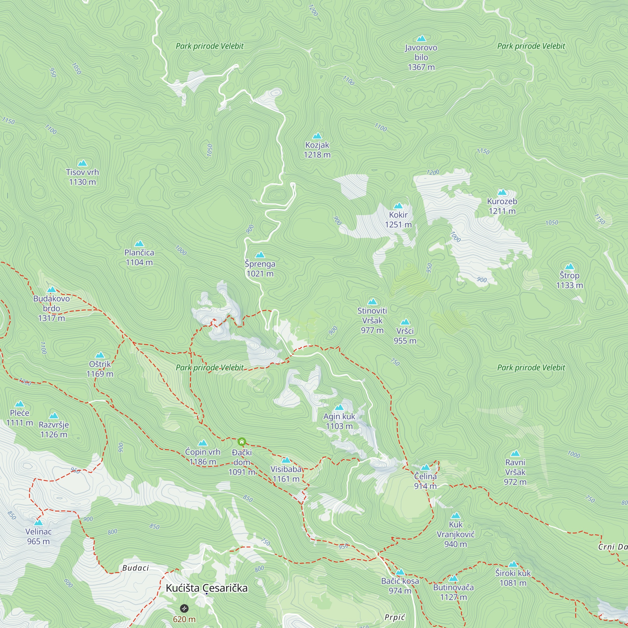 (N) Planinarska kuća Ana 862m map