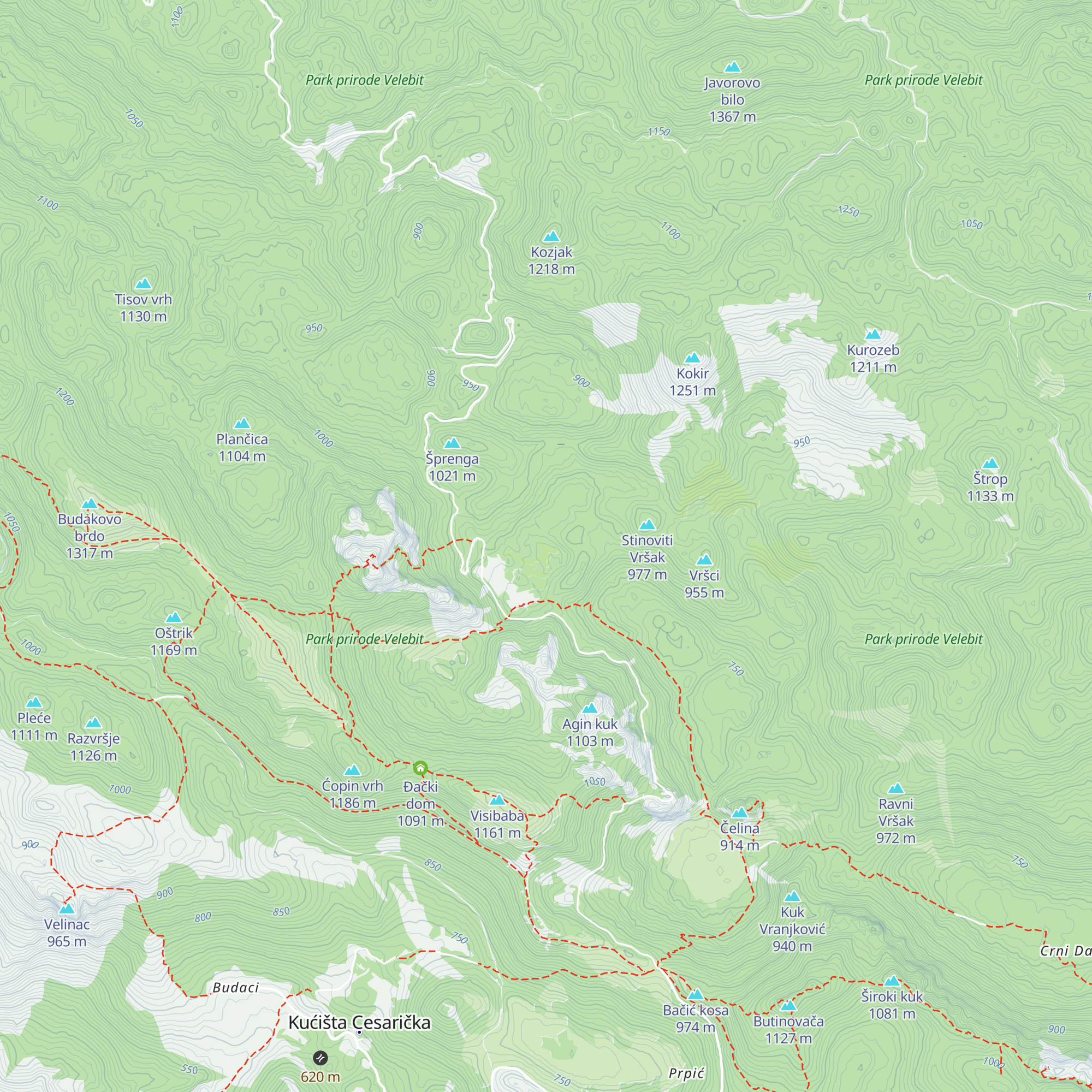 (N) Planinarska kuća Ana 862m map