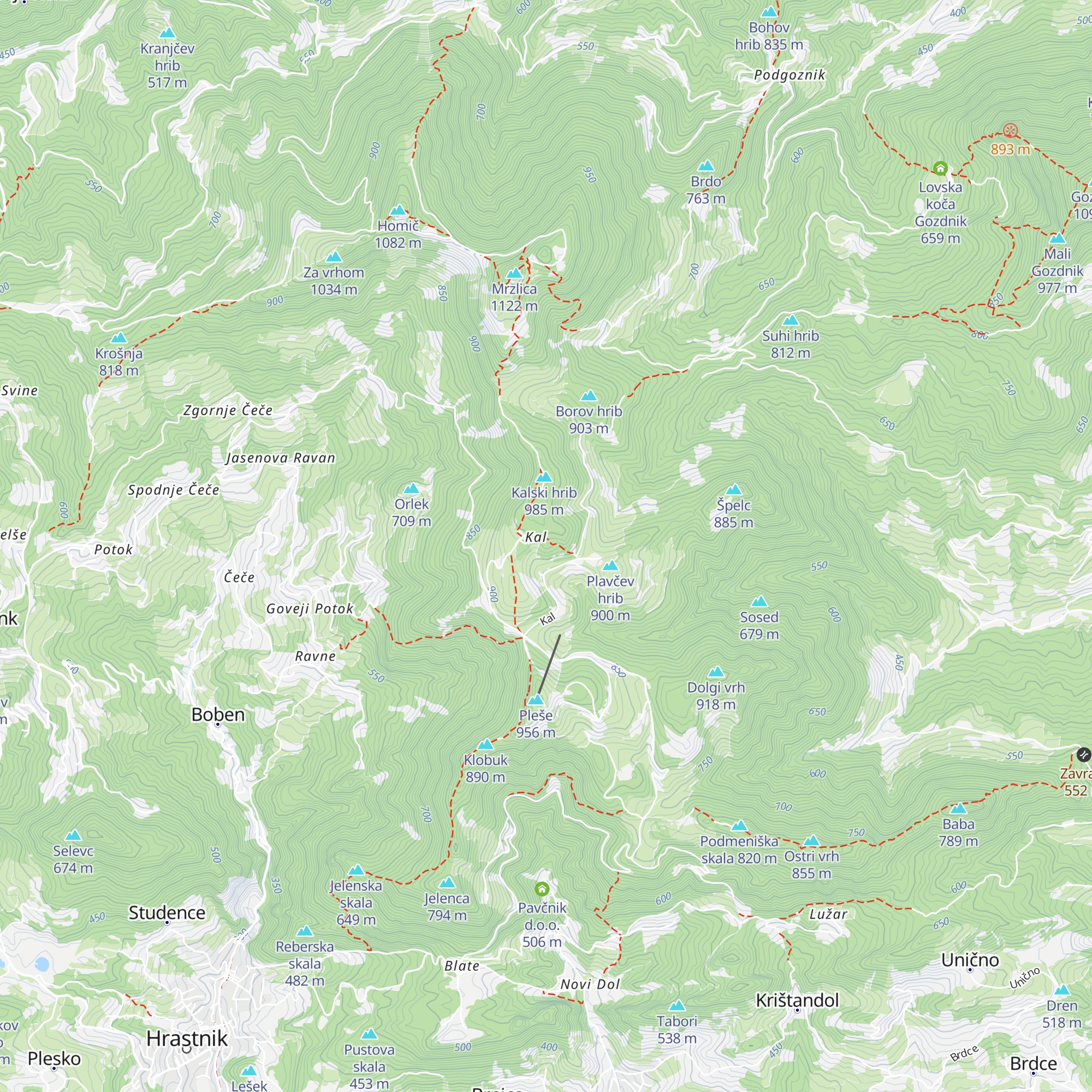 Lovska družina Hrastnik map