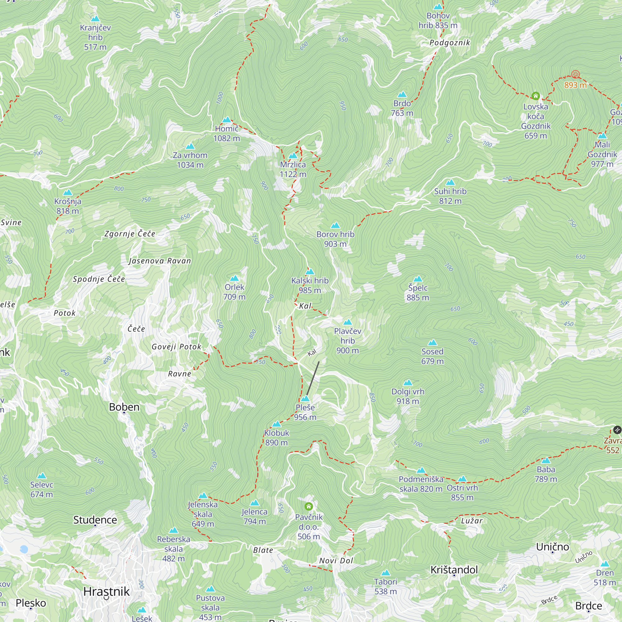 Lovska družina Hrastnik map