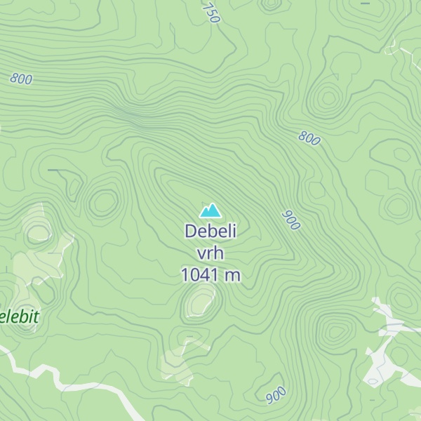 Map of Debeli vrh