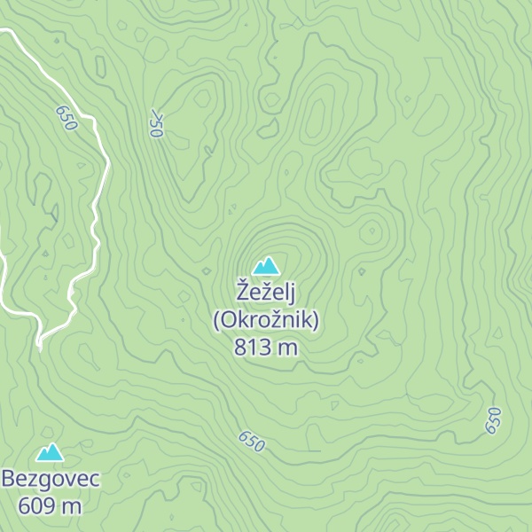 Map of Žeželj (Okrožnik)