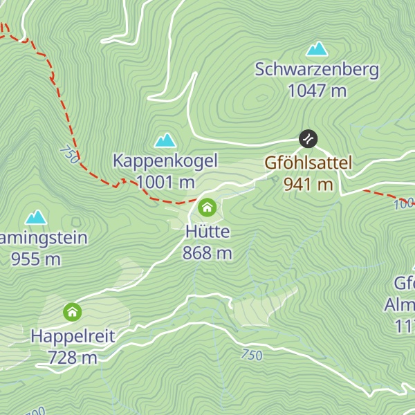 Map of Hütte
