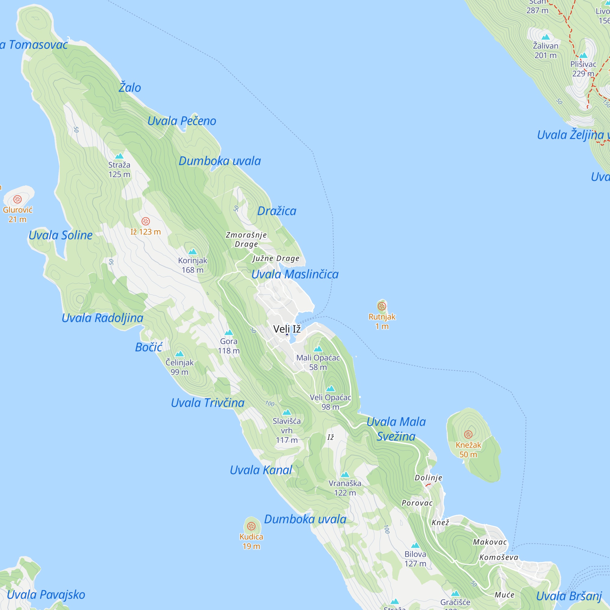 Korinjak map