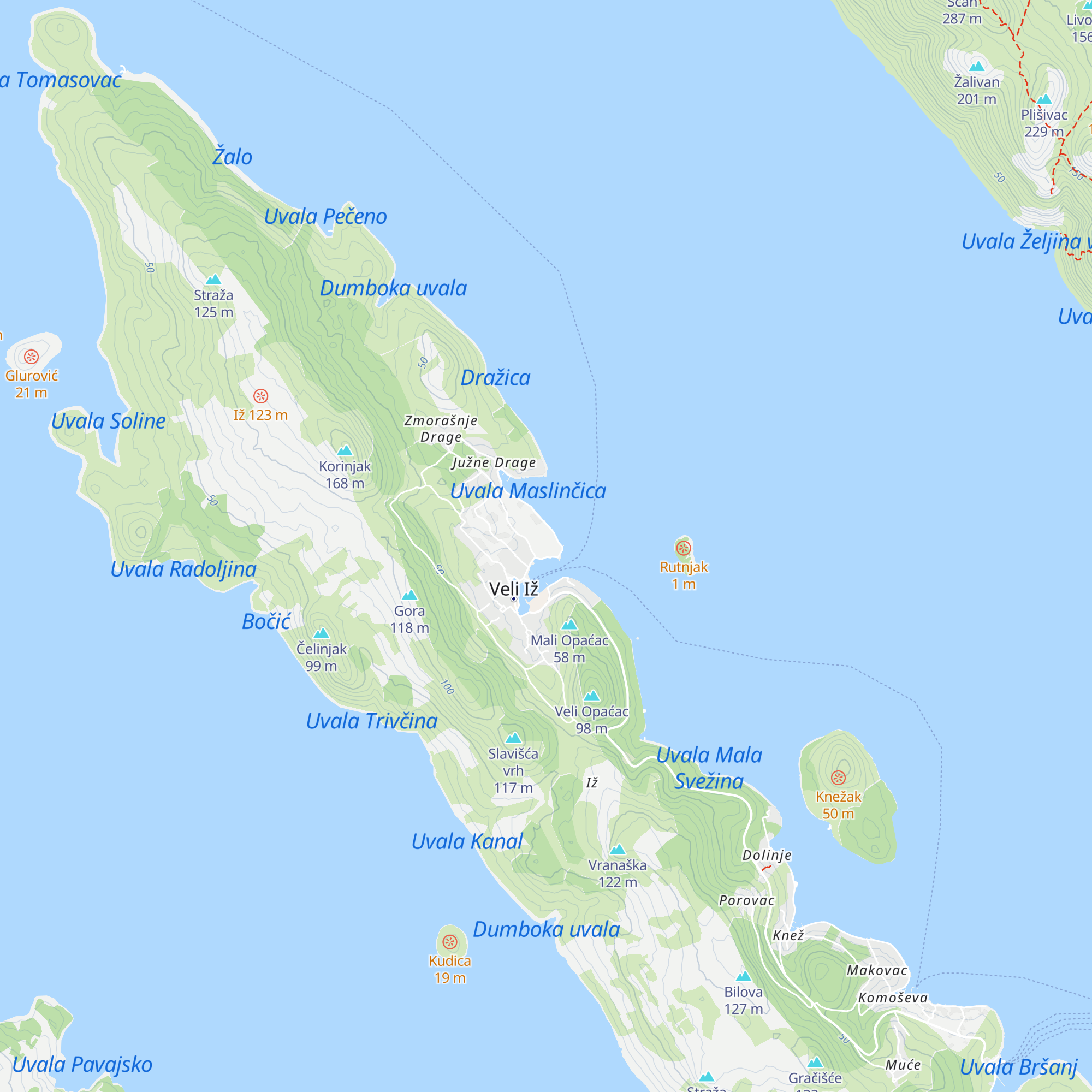 Korinjak map