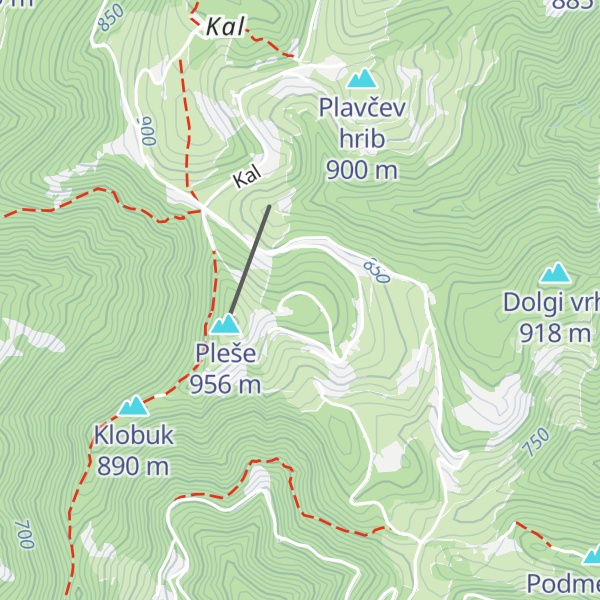 Map of Hrib