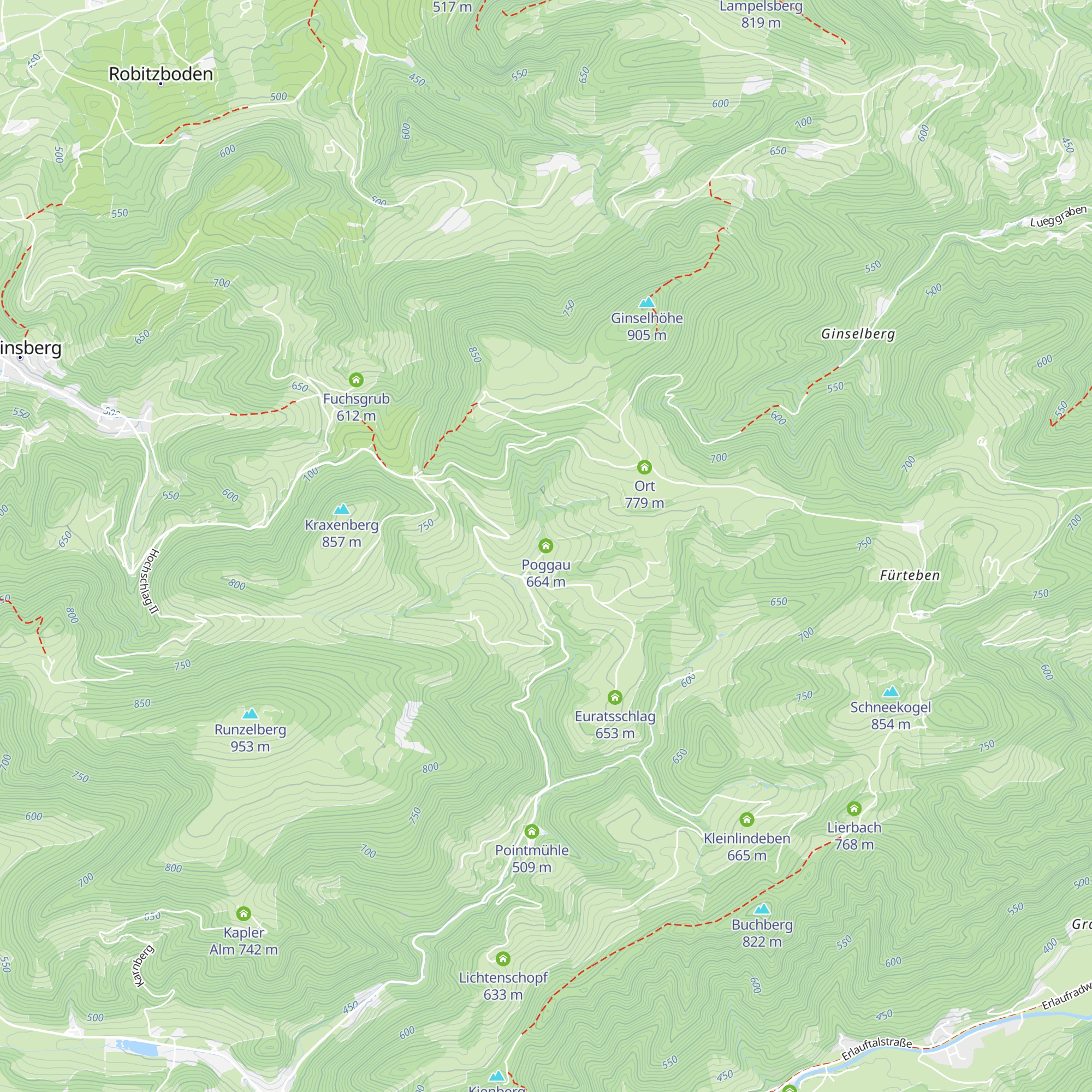Poggau map