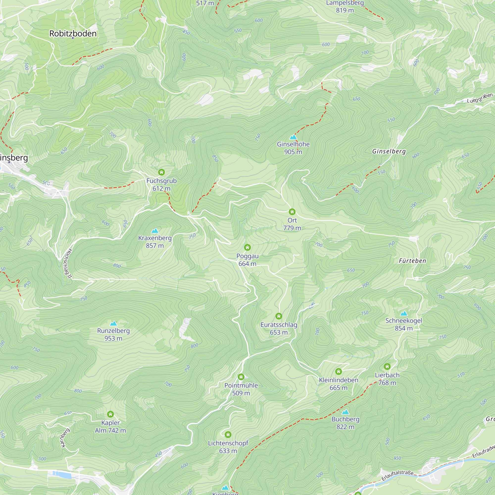 Poggau map