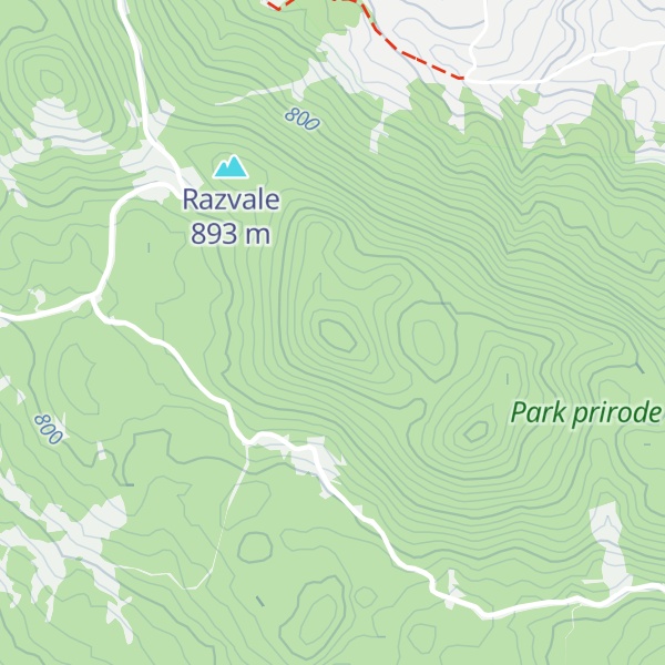 Map of Vršeljak