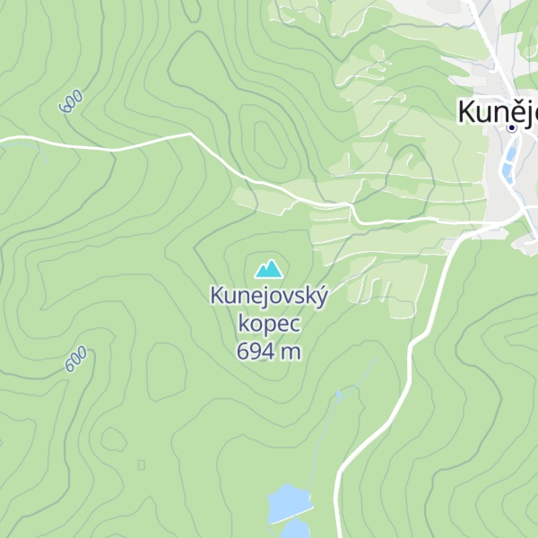 Map of Kunejovský kopec