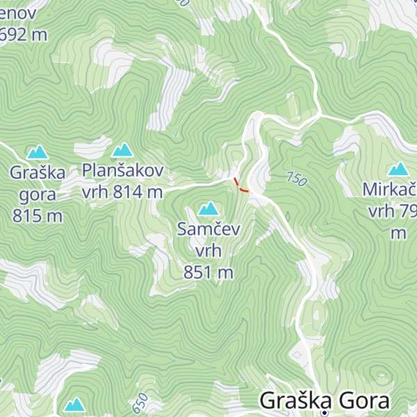Map of Samčev vrh