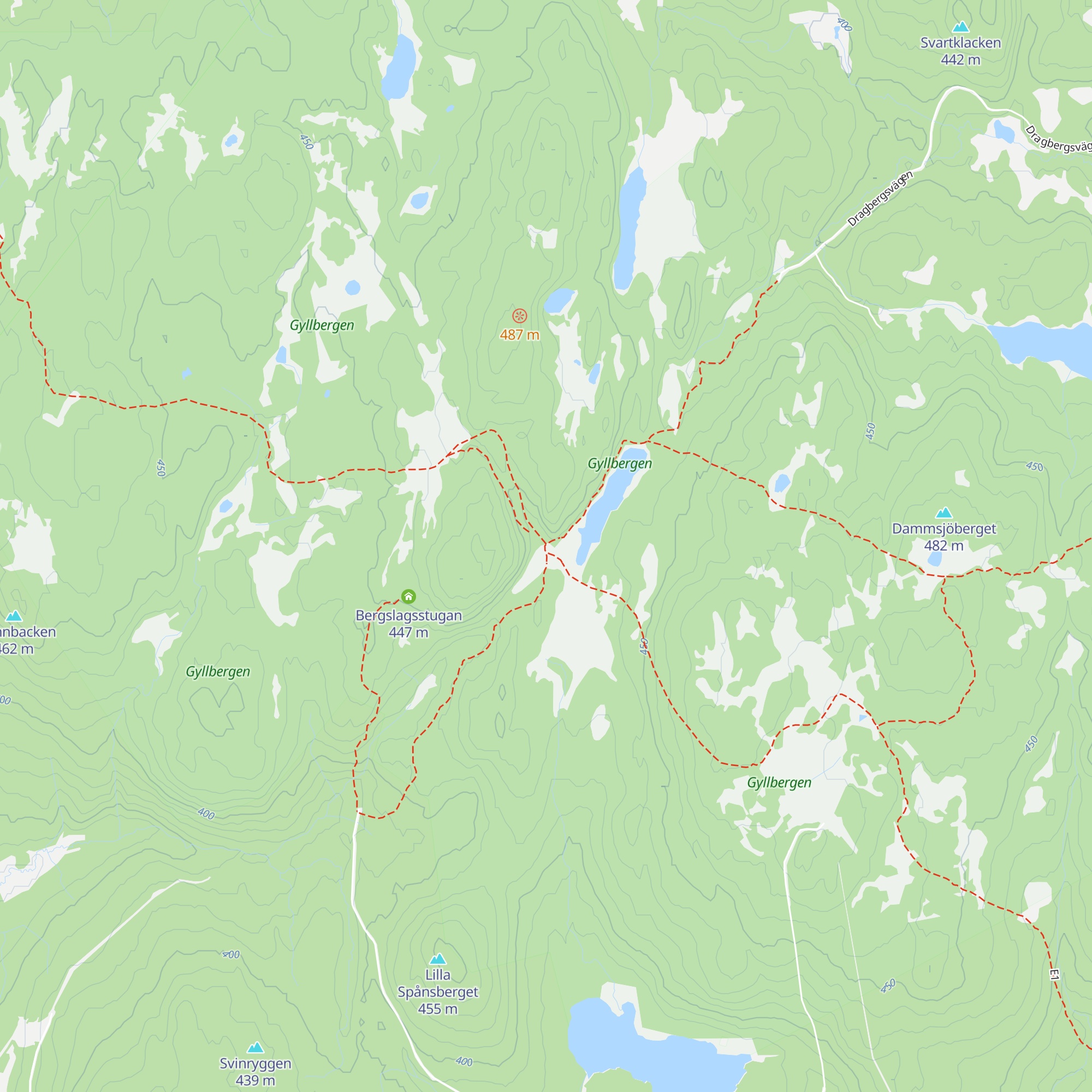 Dragbergsstugan map