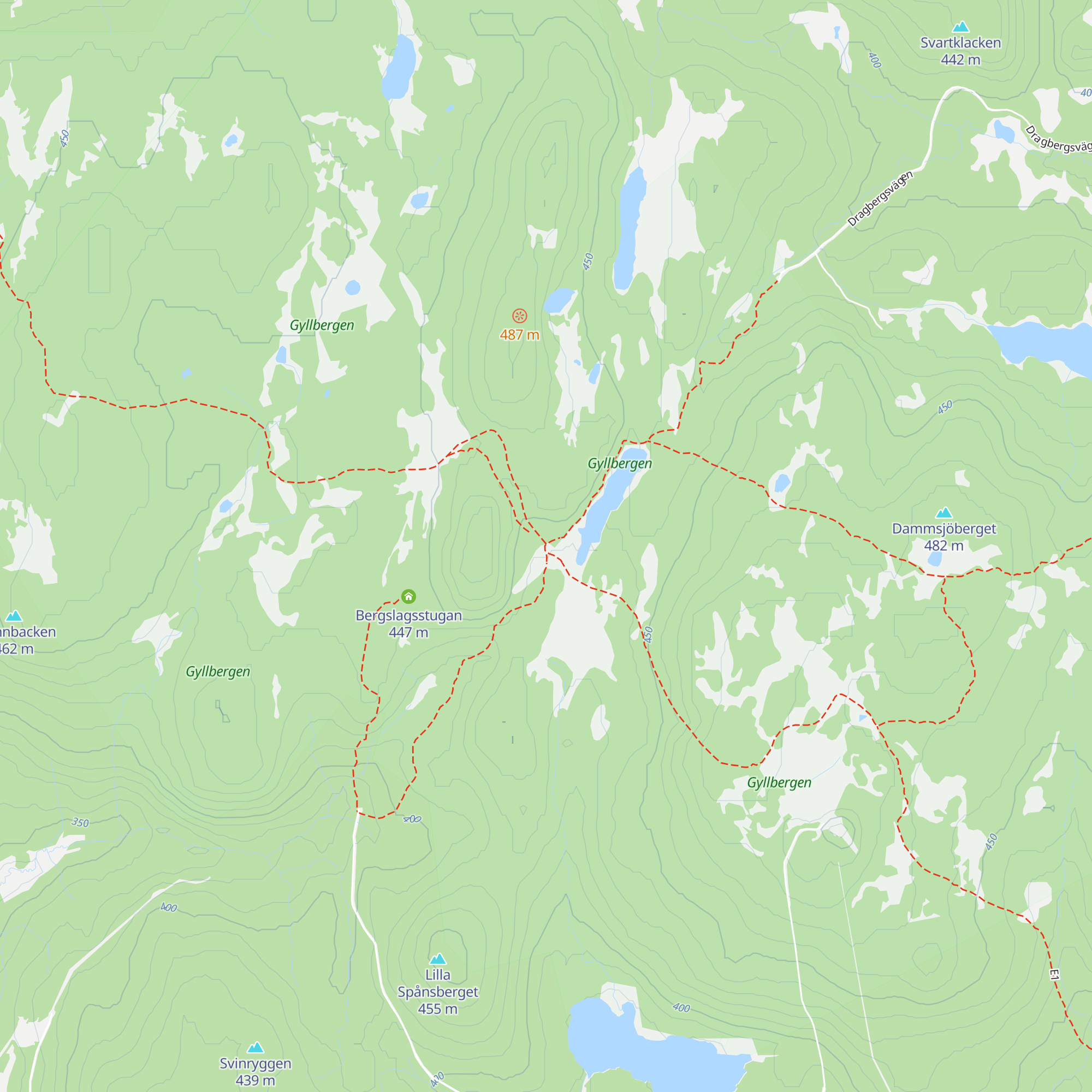 Dragbergsstugan map