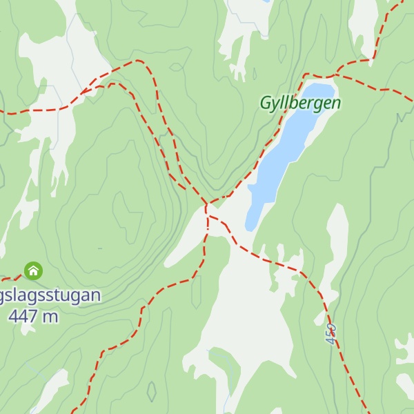 Map of Dragbergsstugan