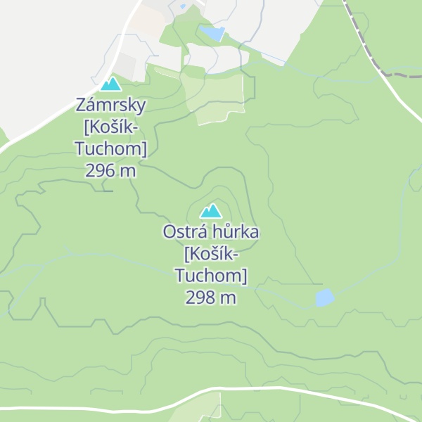 Map of Ostrá hůrka [Košík-Tuchom]