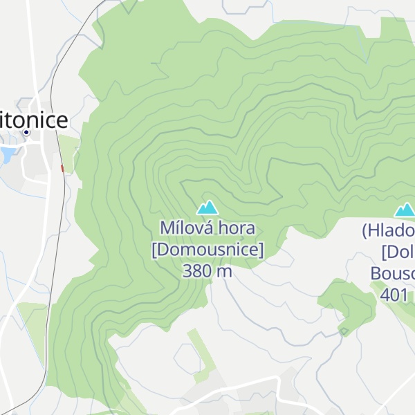 Map of Mílová hora [Domousnice]