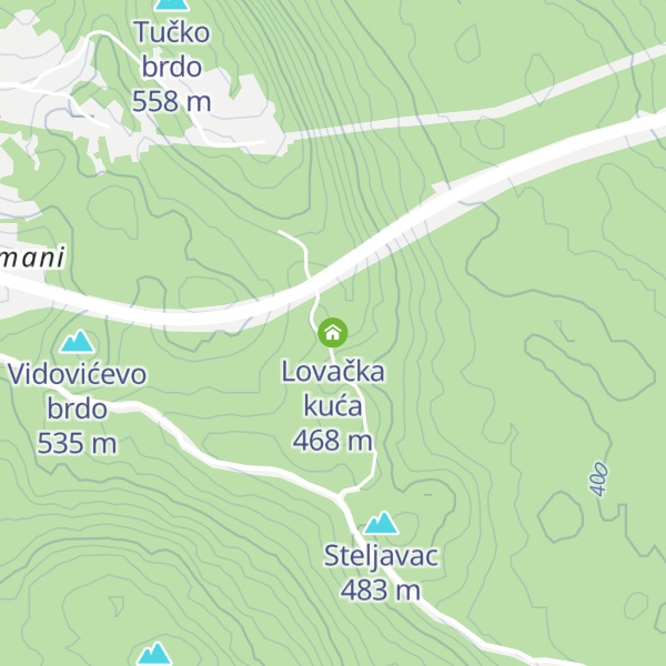 Map of Lovačka kuća