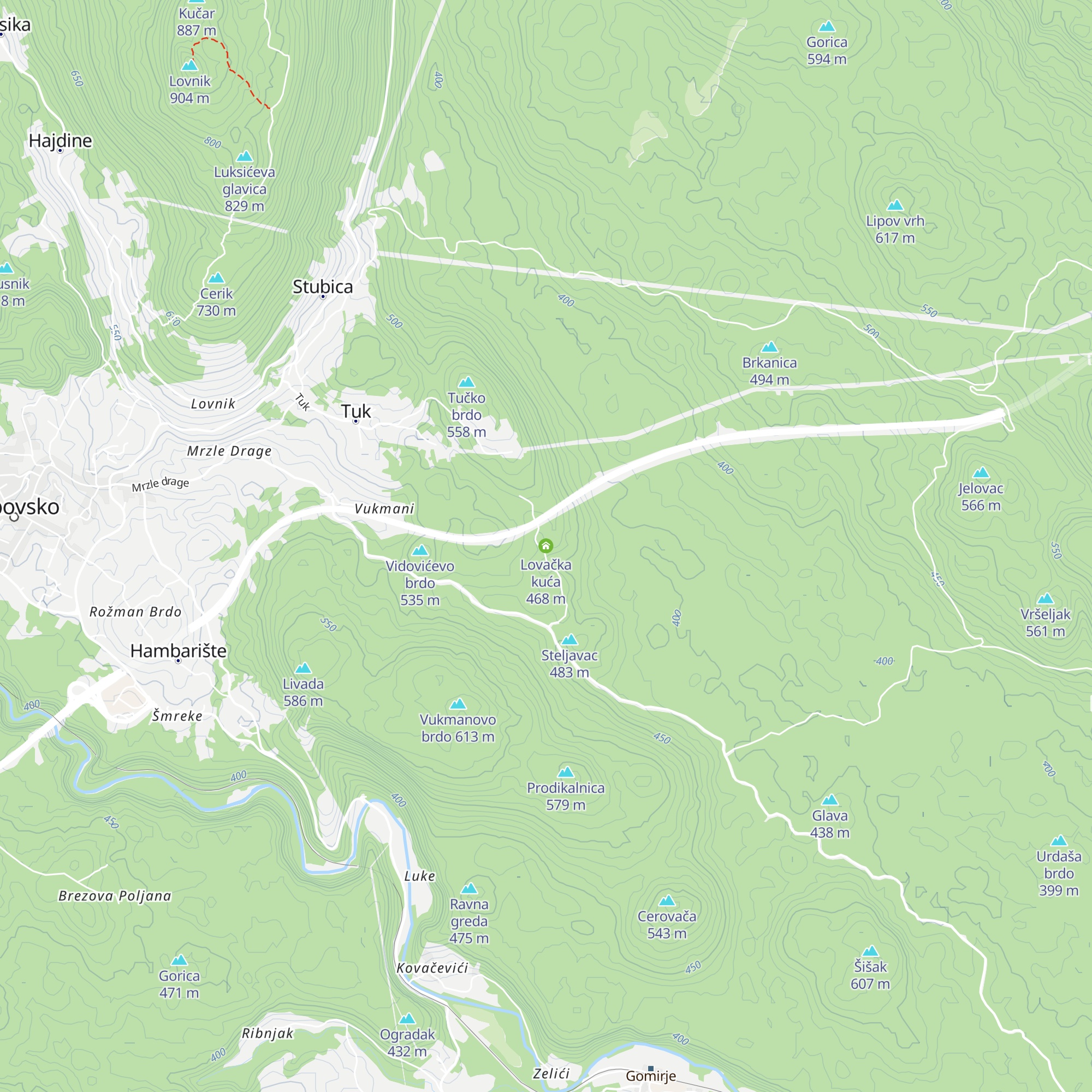 Lovačka kuća map