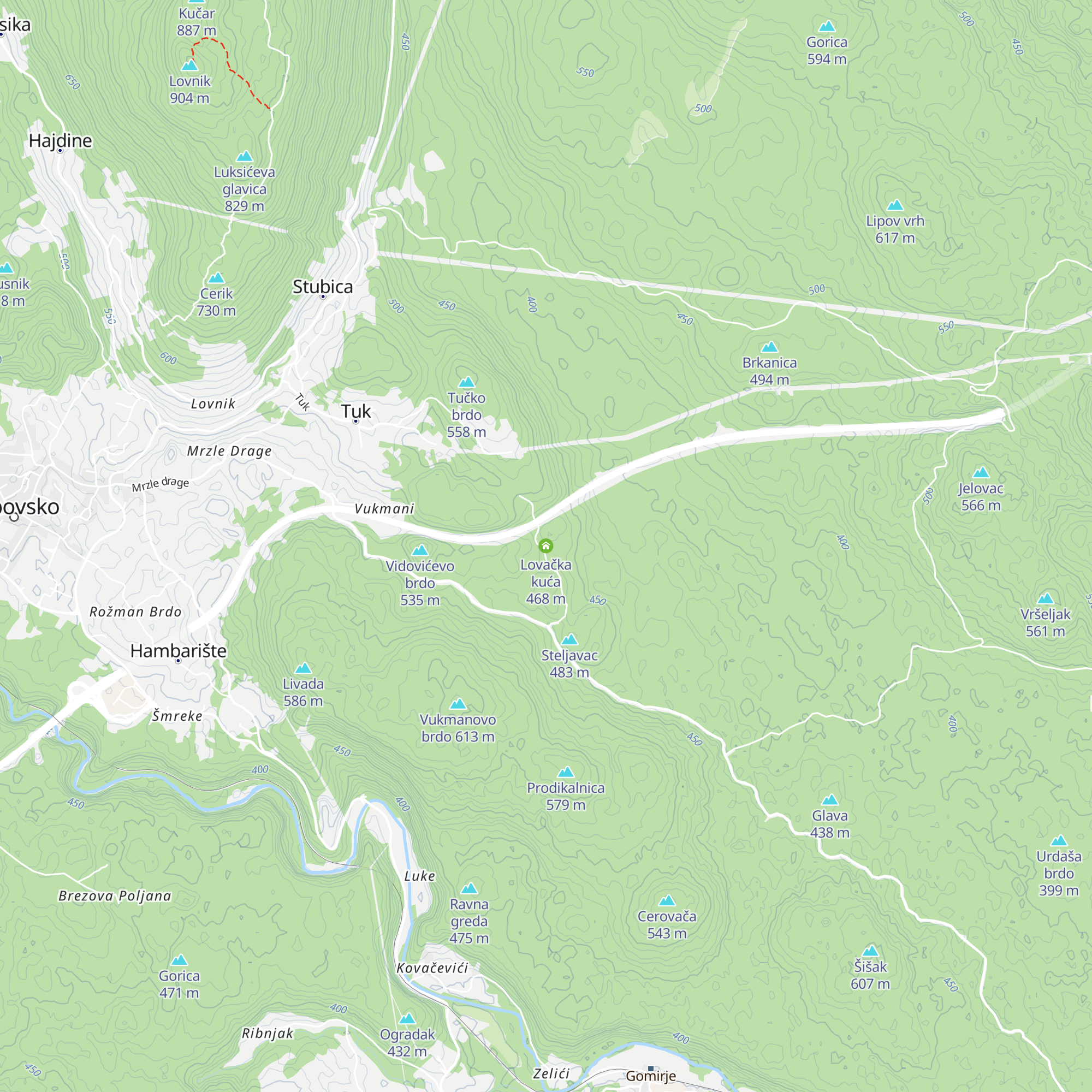 Lovačka kuća map