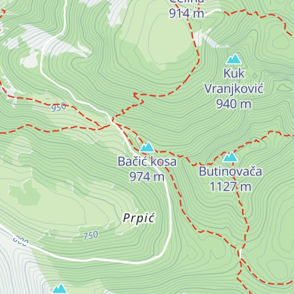 Map of Bačić kosa
