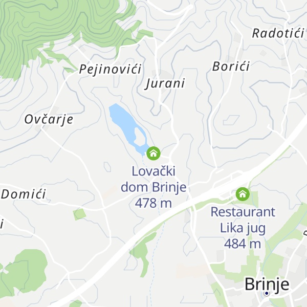 Map of Lovački dom Brinje