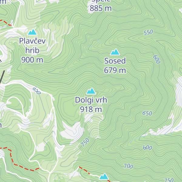 Map of Dolgi vrh